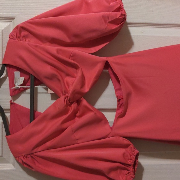 FINAL PRICE Collective the Label Petite Barbie Pink Puff Sleeve Dress 0 - Picture 4 of 7